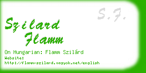 szilard flamm business card
